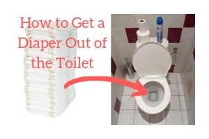 How to Get a Diaper Out of the Toilet