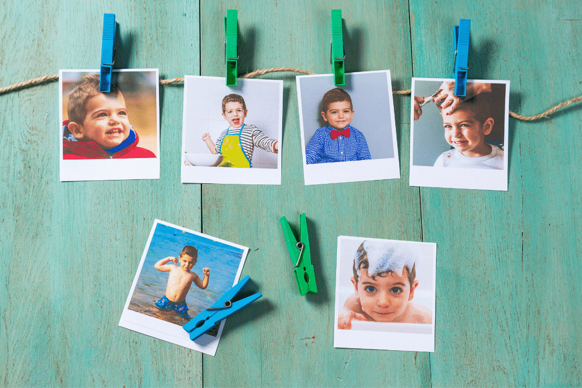 Collage of baby boy pictures