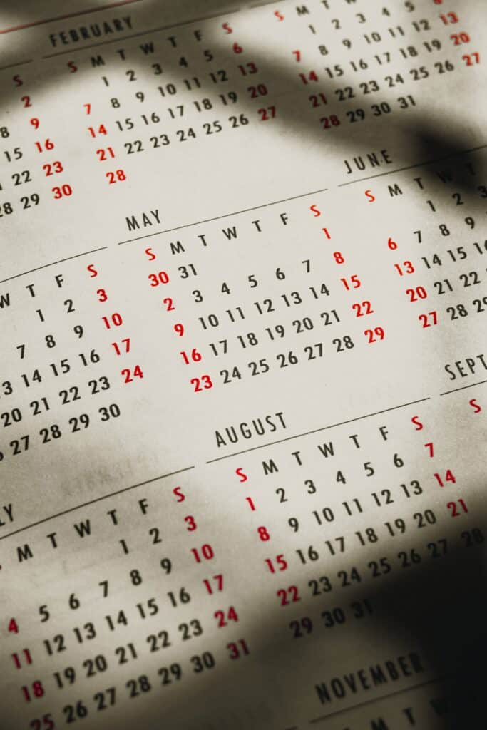 12-month calendar focused on the month of May