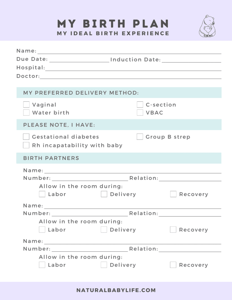 How To Write A Birth Plan And Make Sure The Hospital Follows It 