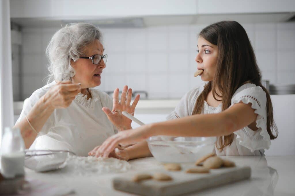 teen being entitled in the kitchen